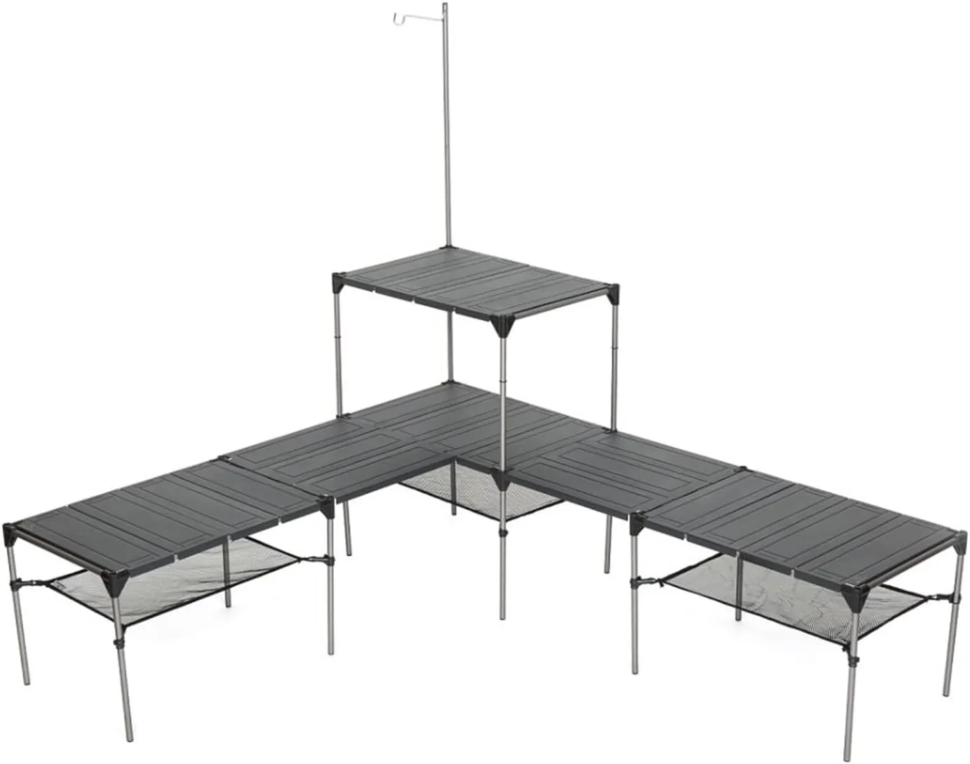 Folding Dining Table Lightweight Rain-Proof Detaable Outdoor Camping Desk Aluminum Alloy Folding Table Portable Picnic Fishing Beer Table (Color : 4 Pcs Plate)