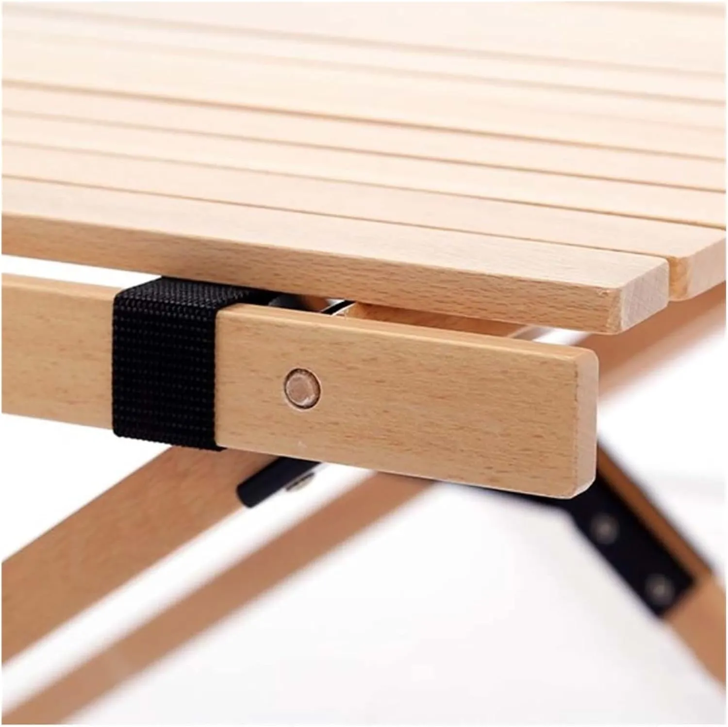 Folding Dining Table Outdoor Picnic Barbecue Tours Tableware Table for Camping Folding Egg Roll Table Portable Foldable Wood Table (Color : 120x60x43CM-02)