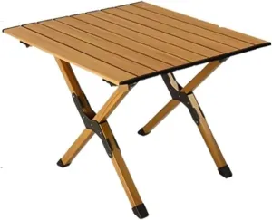 Folding Dining Table Outdoor Roll-Up Table with Storage Bag Tourist Folding Table for Picnic BBQ Foldable Camping Table Aluminum Alloy (Color : 58x60cm)