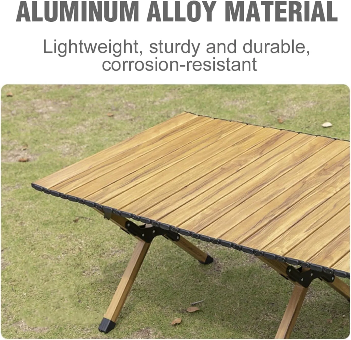 Folding Dining Table Outdoor Roll-Up Table with Storage Bag Tourist Folding Table for Picnic BBQ Foldable Camping Table Aluminum Alloy (Color : 58x60cm)