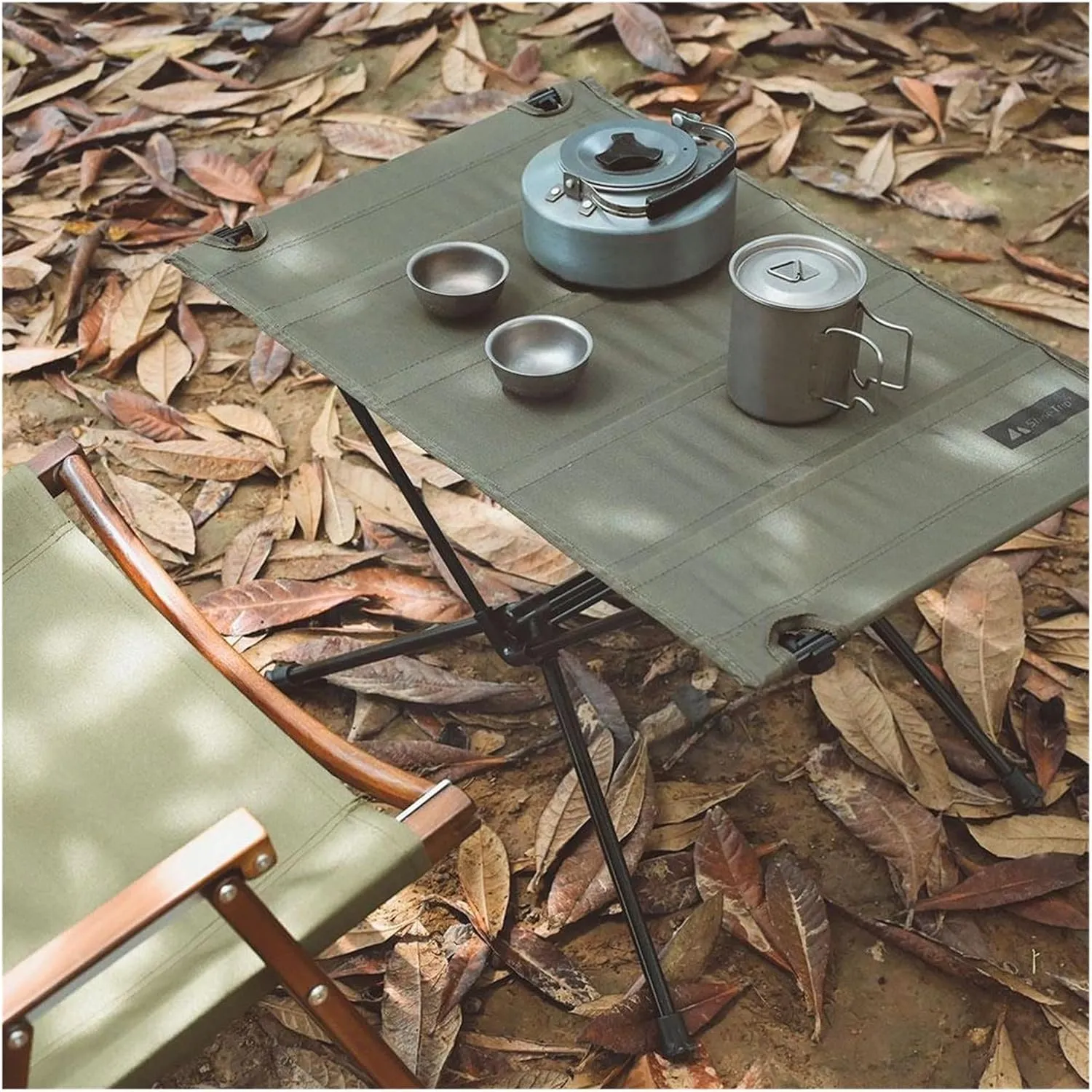 Folding Dining Table Ultralight Picnic Tables Folding Load-Bearing Hiking Aluminium Outdoor Camping Table Portable Foldable Deskstrong Climbing (Color : Black)