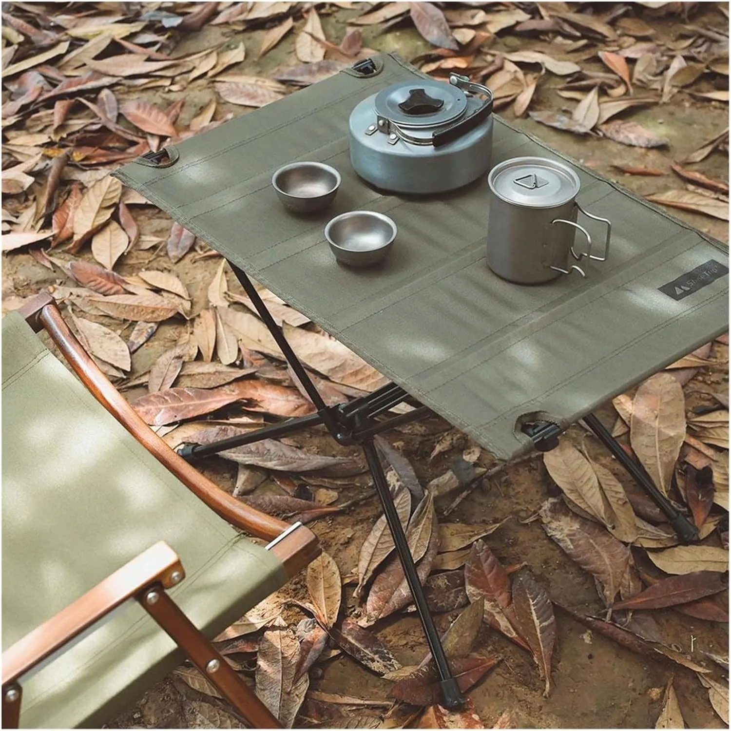 Folding Dining Table Ultralight Picnic Tables Folding Load-Bearing Hiking Aluminium Outdoor Camping Table Portable Foldable Deskstrong Climbing (Color : Black)