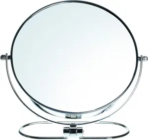 Folding Double Sided Make Up Mirror 10x Magnification 8 Inch 360 ° Rotating Cosmetic Mirror Dressing Table Mirror (2 Mirrors: Normal and 10 x Magnification – Chrome KXD3125 – 10x