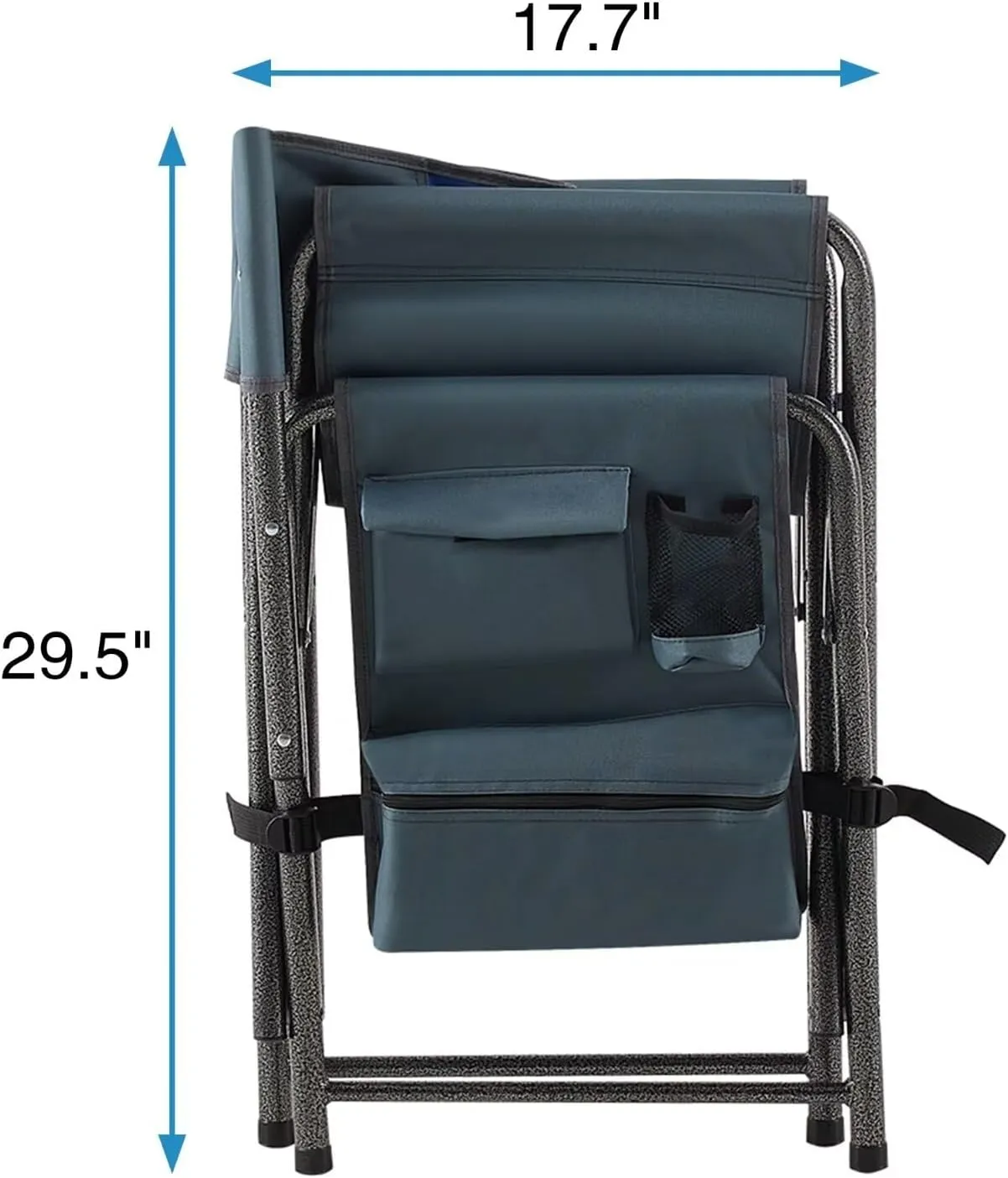 Folding Outdoor Table and Chairs Set of 2 for Camping with Carrying Bag, Lightweight Aluminum Roll-up Square Table for Picnics, Beach,Backyard, BBQ, Party, Patio, Black Blue