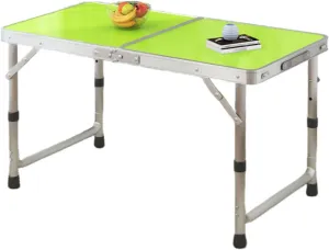 Folding Picnic Tables,Portable Kitchen Work Top Table,Heavy Duty Trestle for Party,Dinner,Buffet,Outdoor Garden,Camping Table,Lightweight Compact Table,Adjustable Height,Camping Accessories ( Size : S