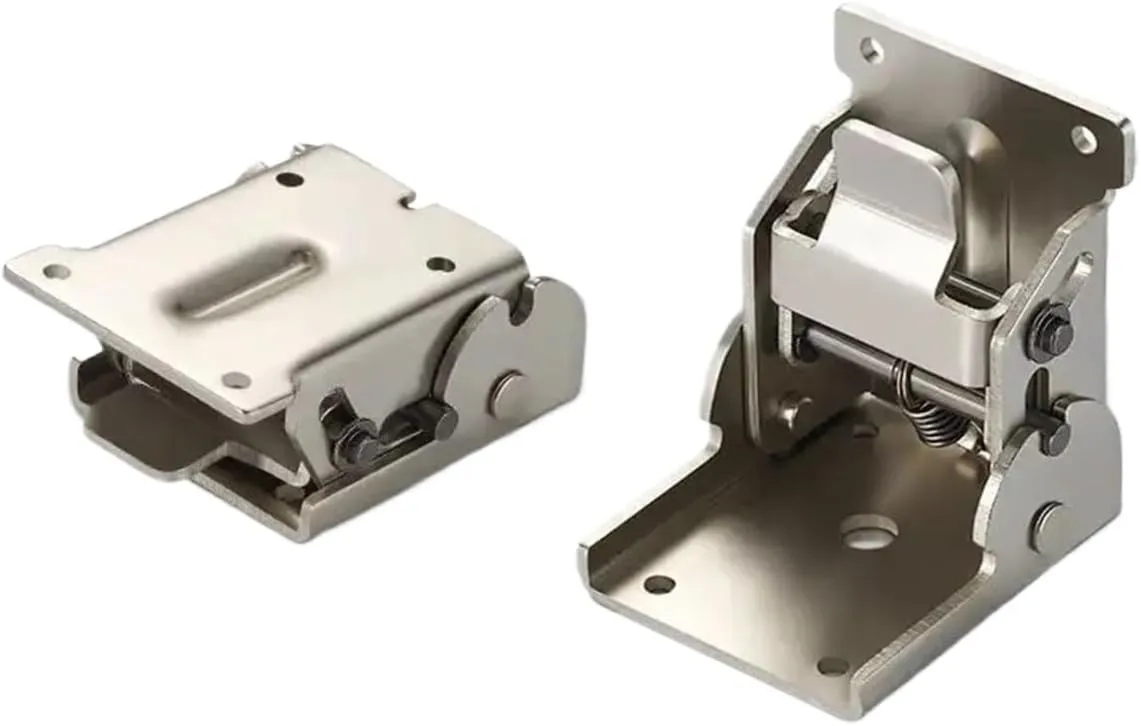 Folding Table Lock 2PCS 90 Degree Furniture Hinge Self-Locking Folding Hinge Table Door Connector Invisible Corner Bracket for Home Use