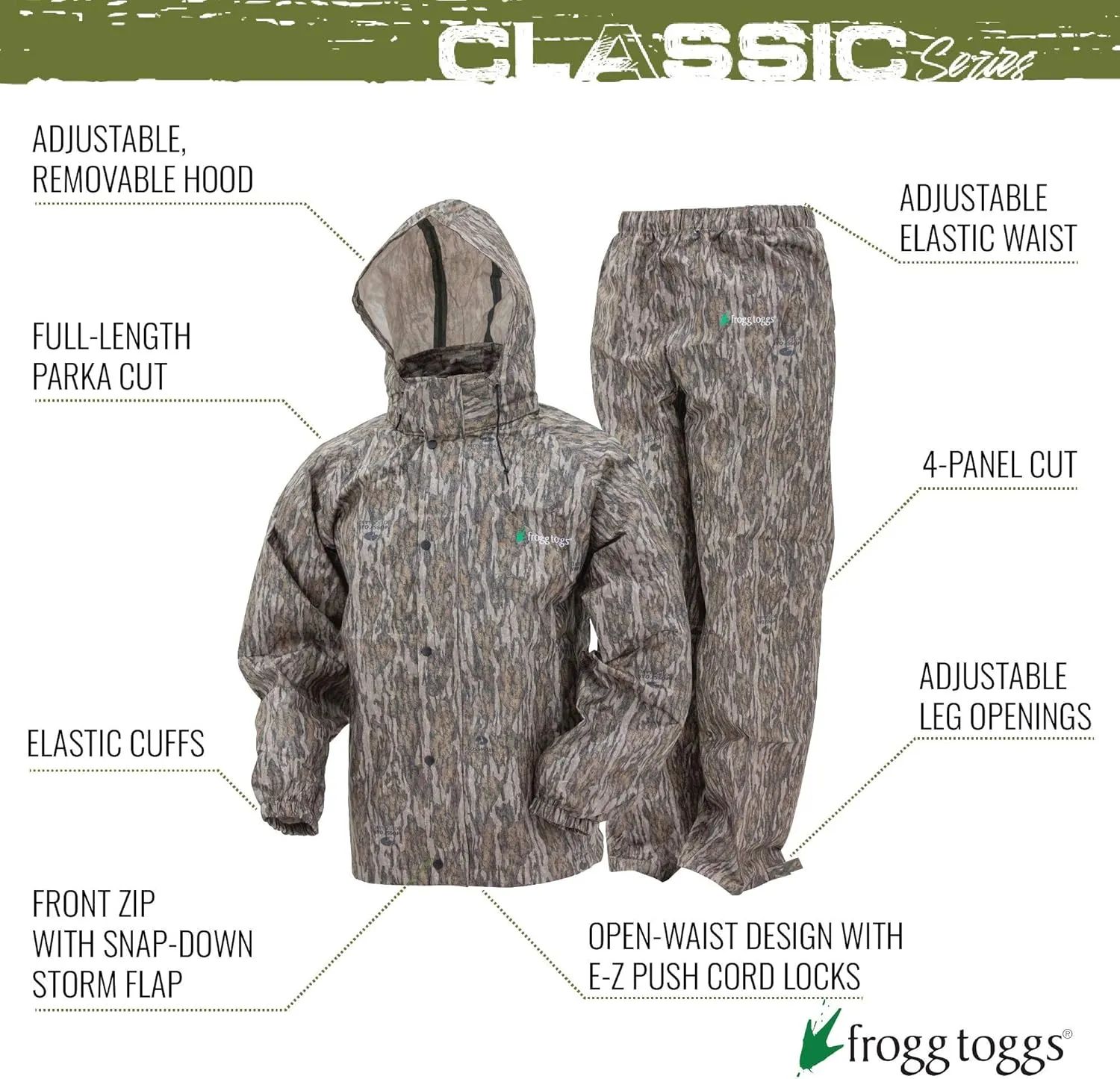FROGG TOGGS Men's Classic All-Sport 3-Layer Waterproof Breathable Rain Suit