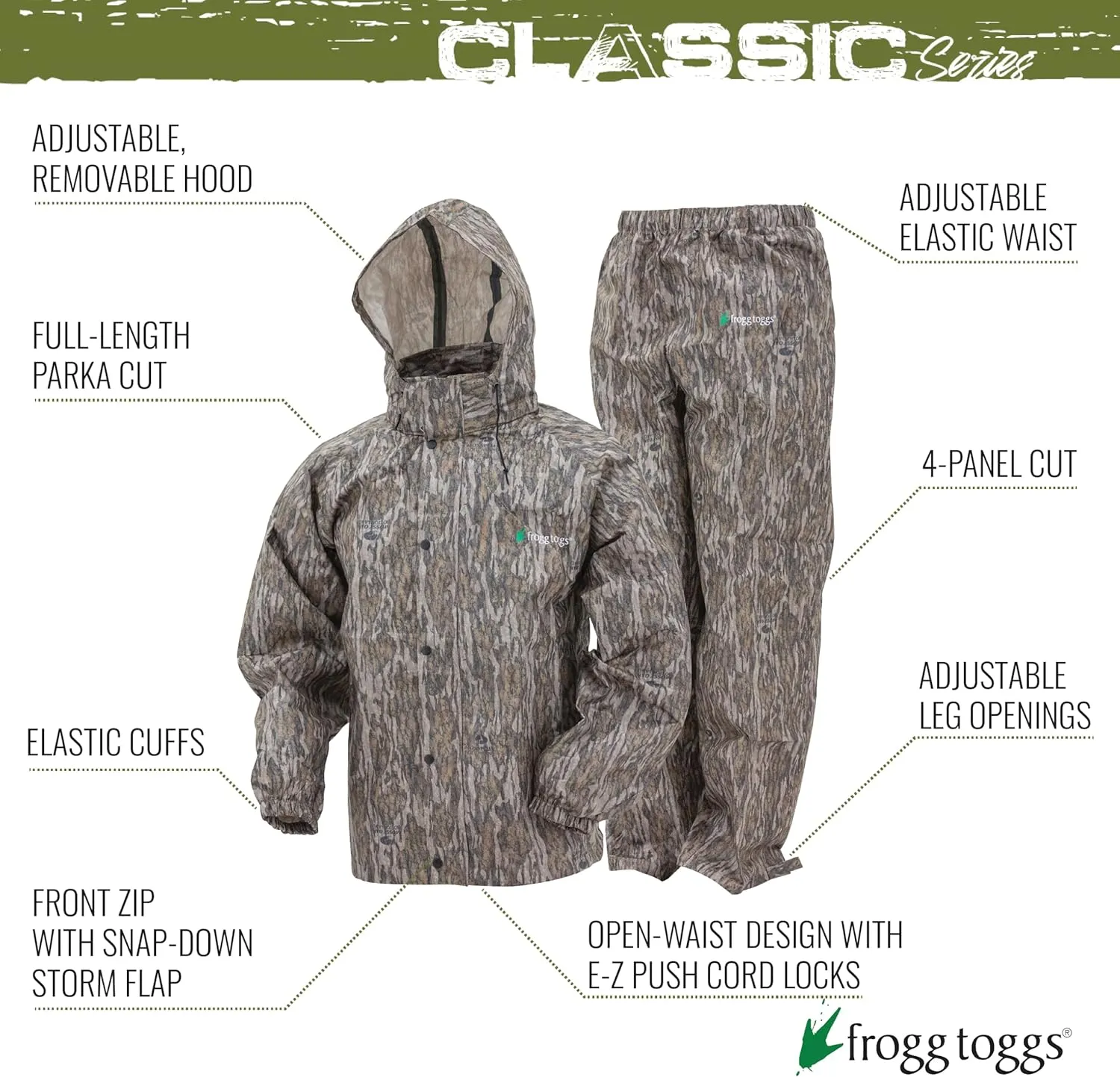 FROGG TOGGS Men's Classic All-Sport Waterproof Breathable Rain Suit