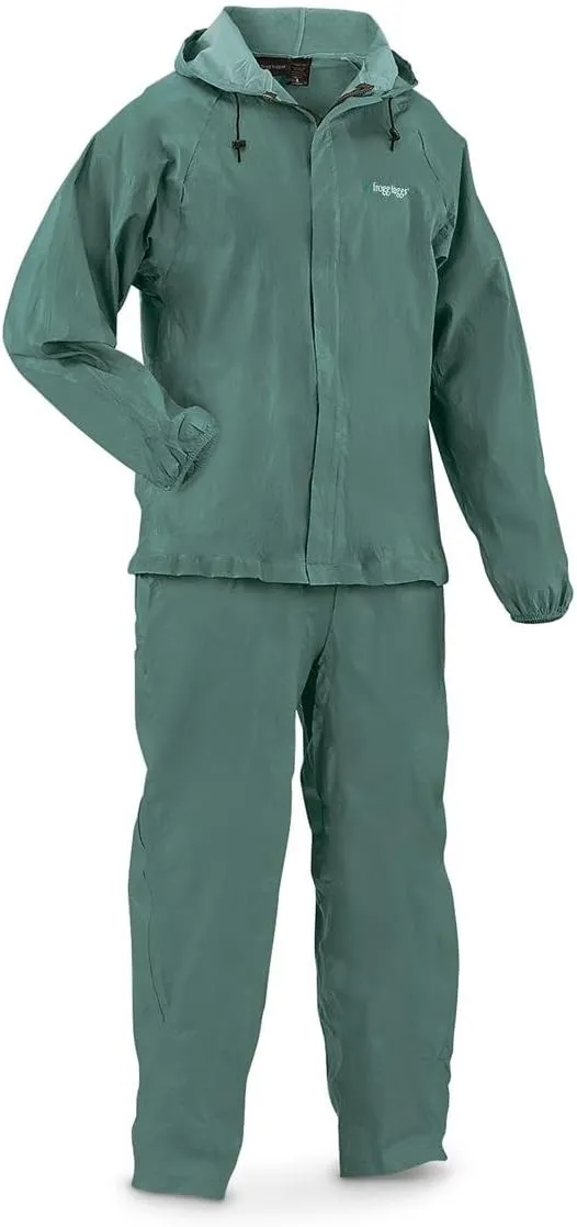frogg toggs Men's Waterproof Ultra-Lite2 Suit, Forest Green, MEDIUM