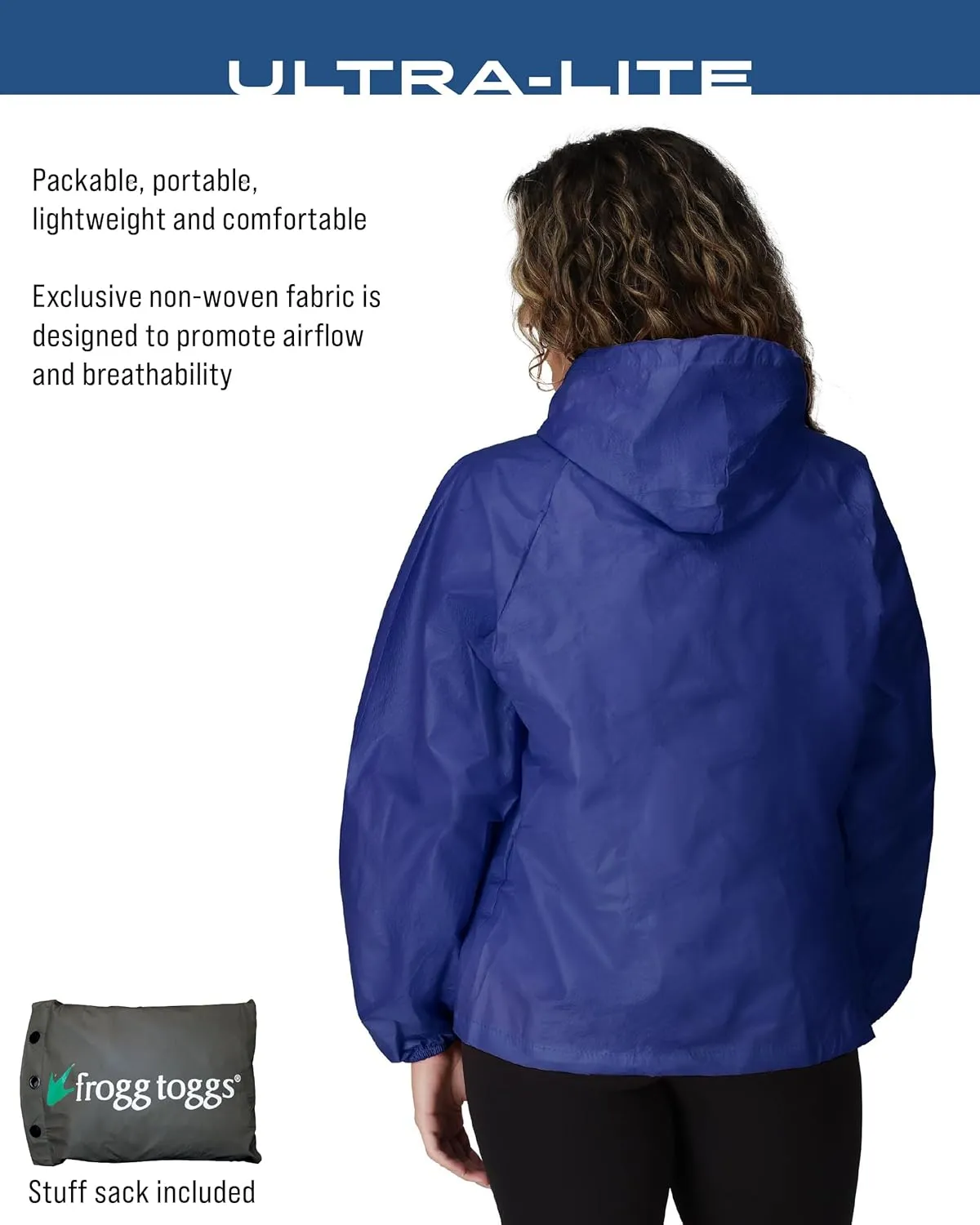 FROGG TOGGS Women's Standard Ultra-Lite2 2-Layer Waterproof Breathable Rain Jacket