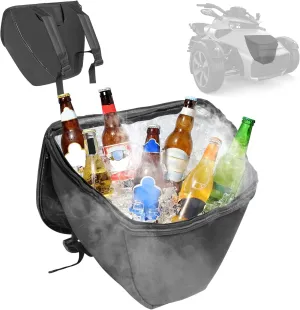 Front Cargo Bag with Cooler Bag for Can-Am Spyder F3 F3-S F3-T F3-L All Models Portable Leakproof Front Storage Cargo Cooler Bag Removable Front Trunk Luggage Bag with Backpack Straps