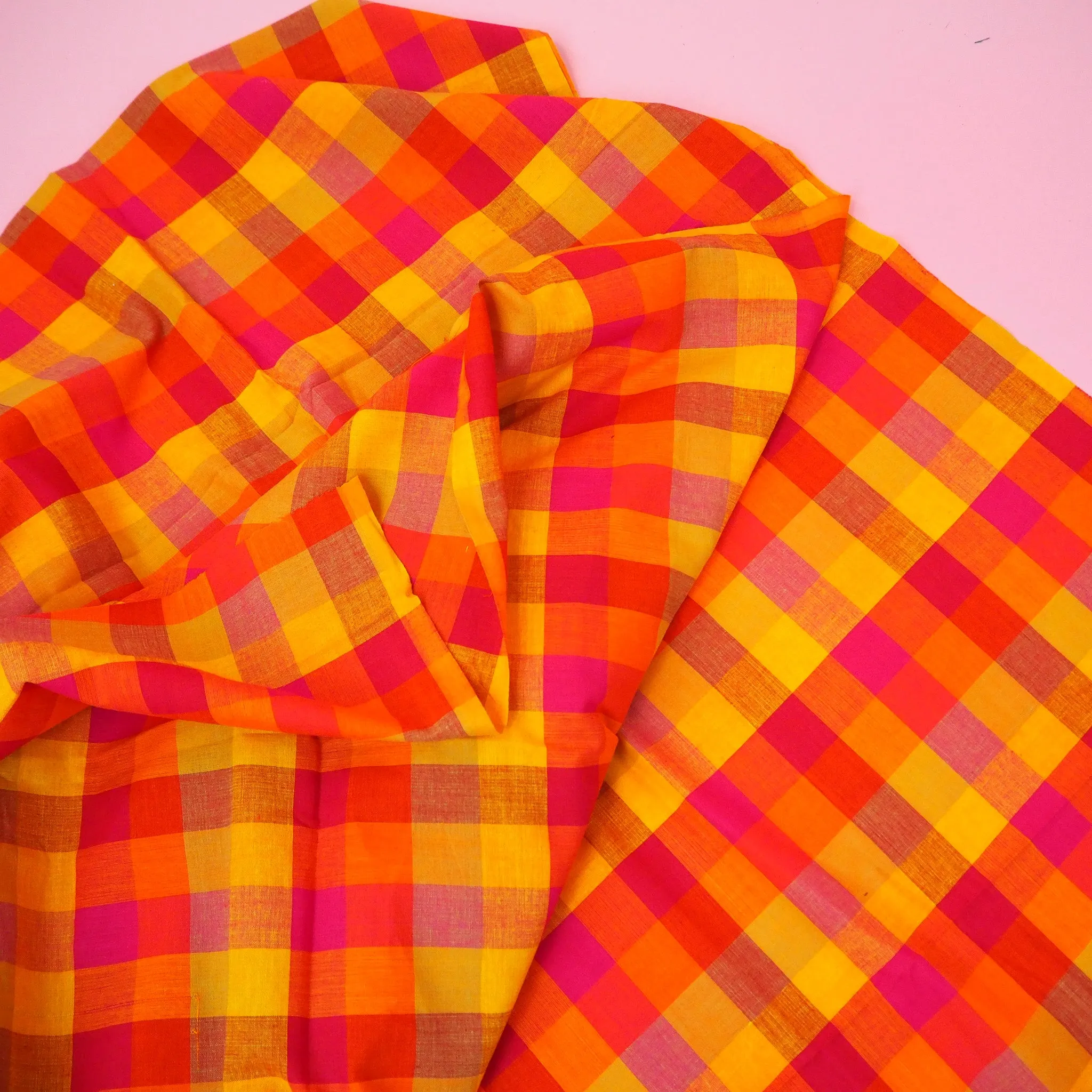Fruit Salad Check - Slub Cotton