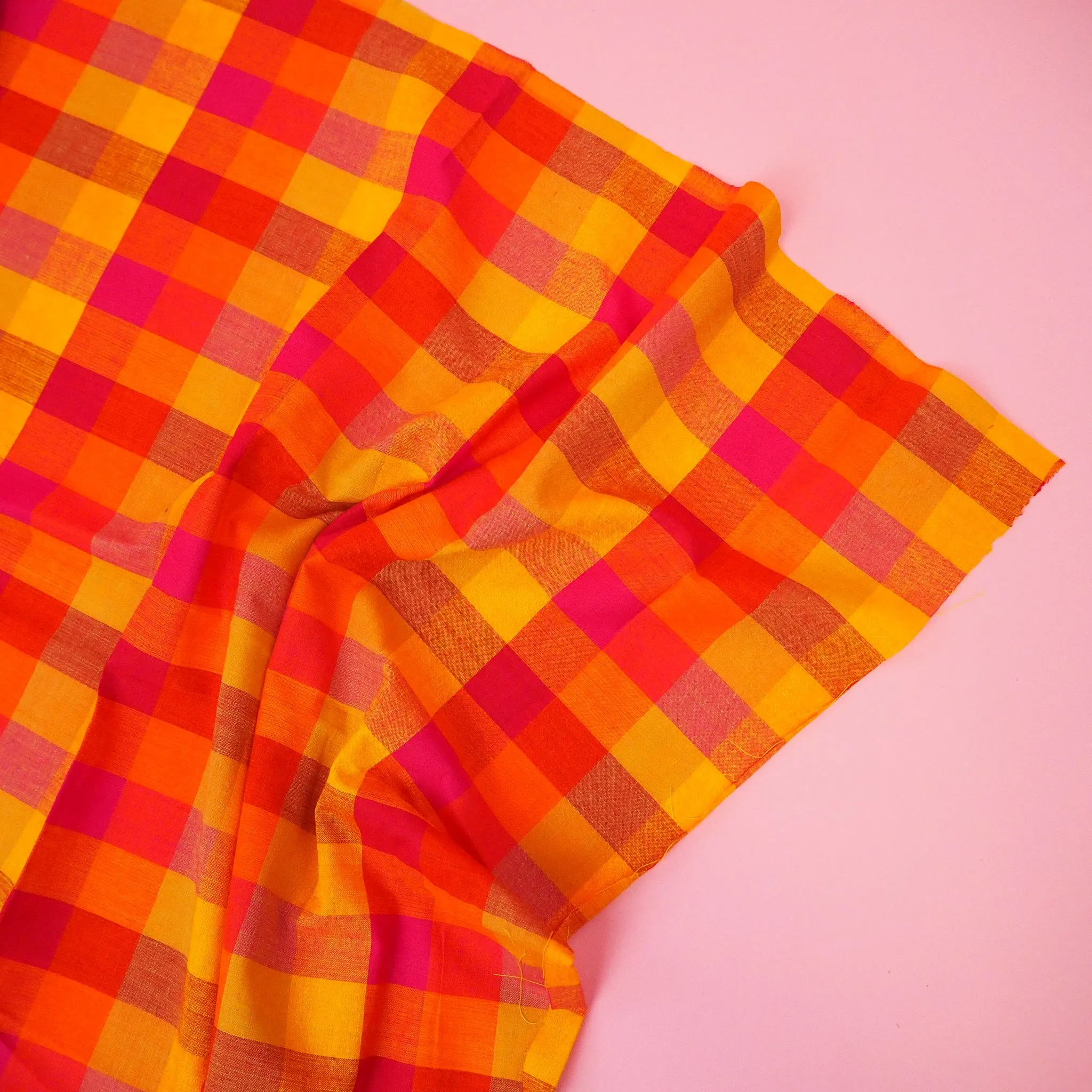 Fruit Salad Check - Slub Cotton