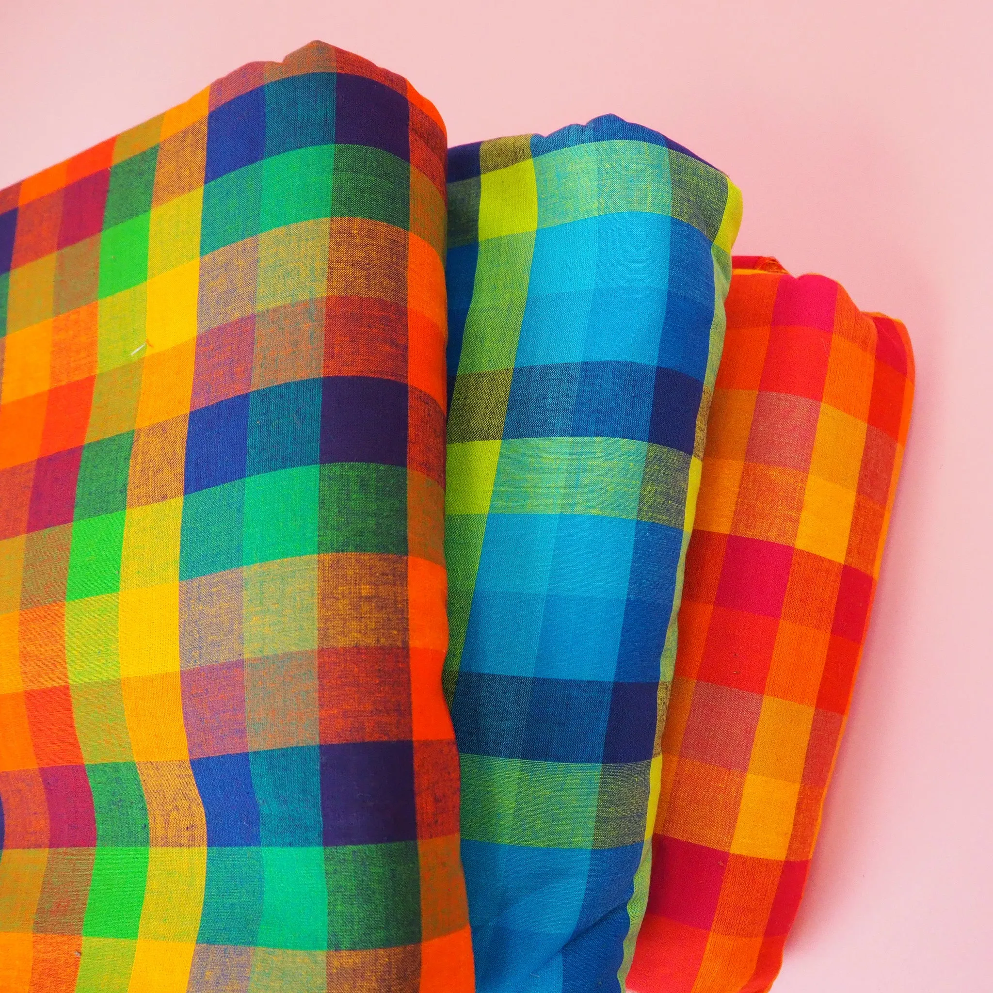Fruit Salad Check - Slub Cotton