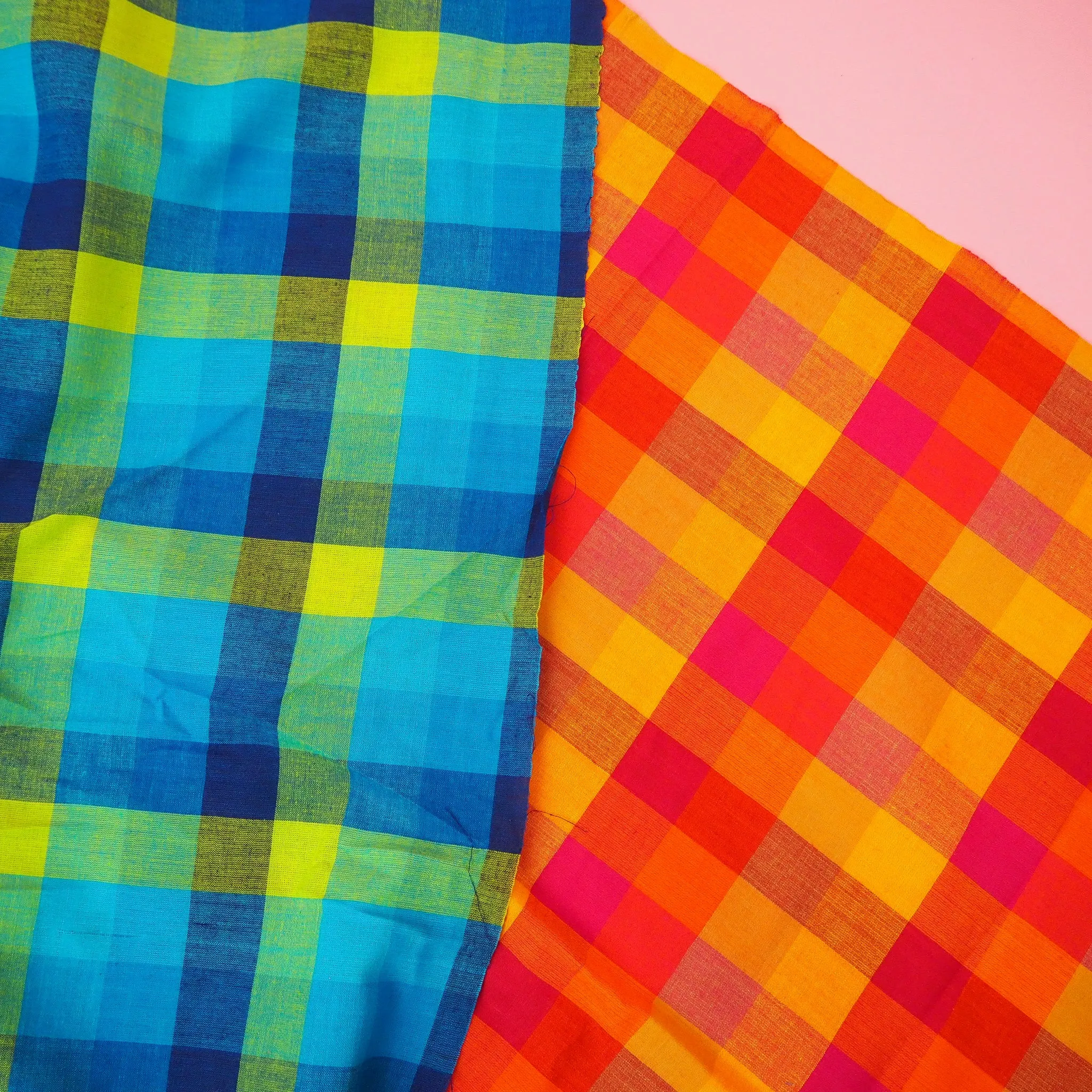 Fruit Salad Check - Slub Cotton