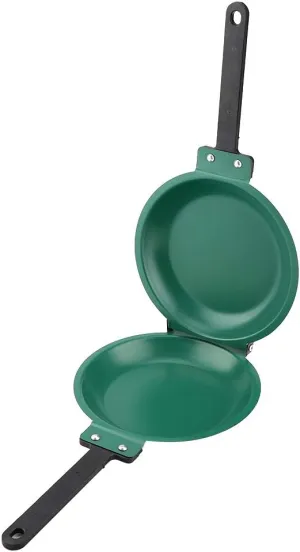 Frying Pan Double Side Non-stick Ceramic Coating Flip Frying Pan Green Pancake Maker Household Kitchen Cookware for Omelette Egg bacon roll