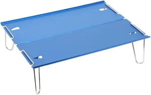 GANAZONO Collapsible Aluminum Folding Table for Baby Activity Portable Camping and Tea Table