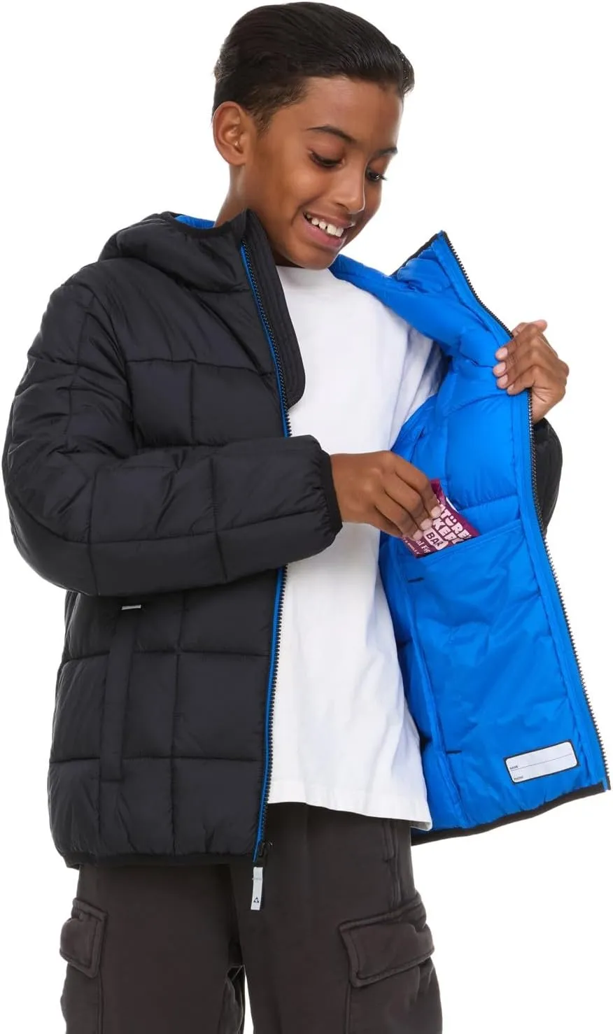 Gerry Packable Puffer Jackets for Girls and Boys, Hooded Girls and Boys Winter Coat