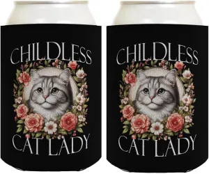 Gifts for Liberals Childless Cat Lady 2-Pack Can Drink Thermocoolers