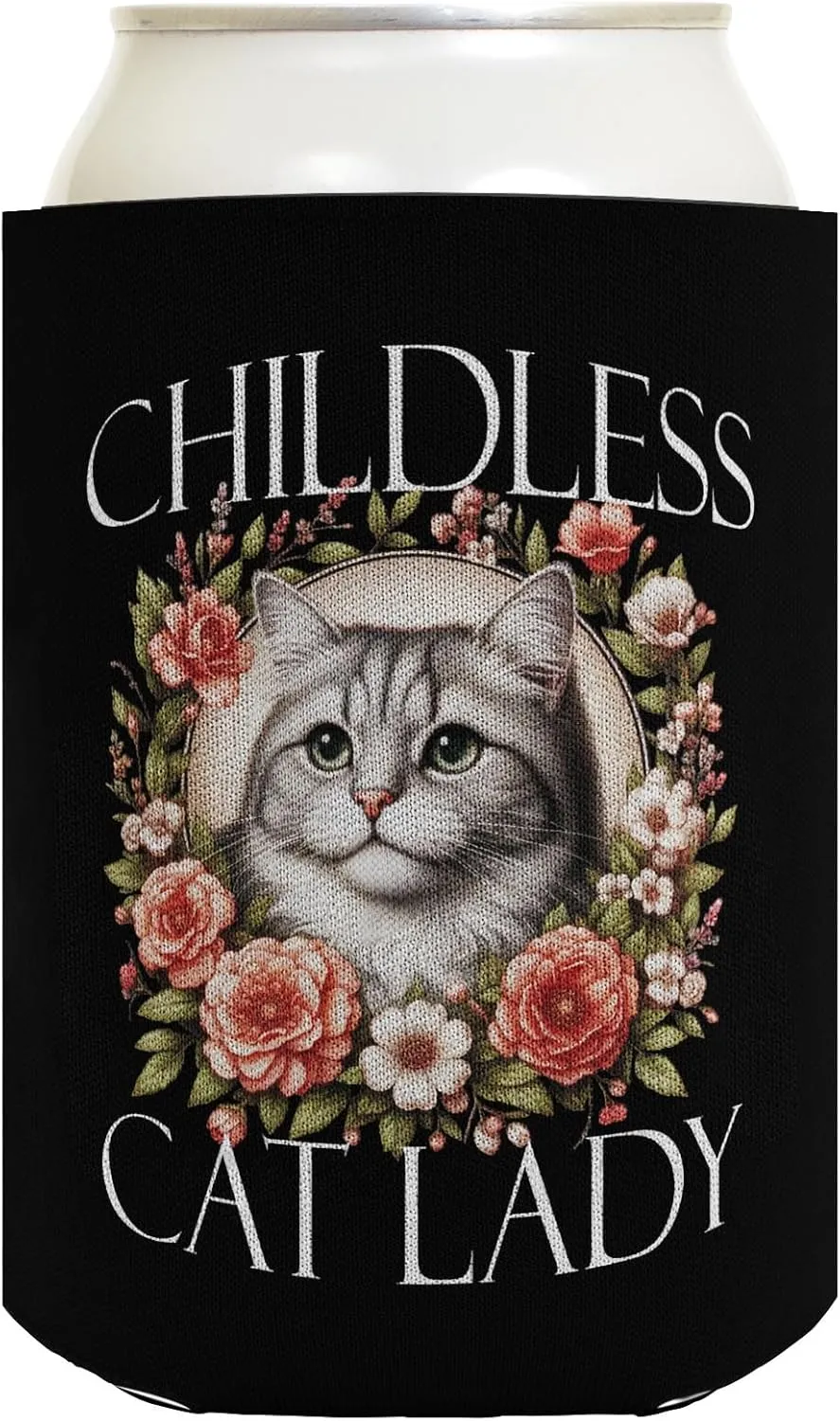Gifts for Liberals Childless Cat Lady 2-Pack Can Drink Thermocoolers