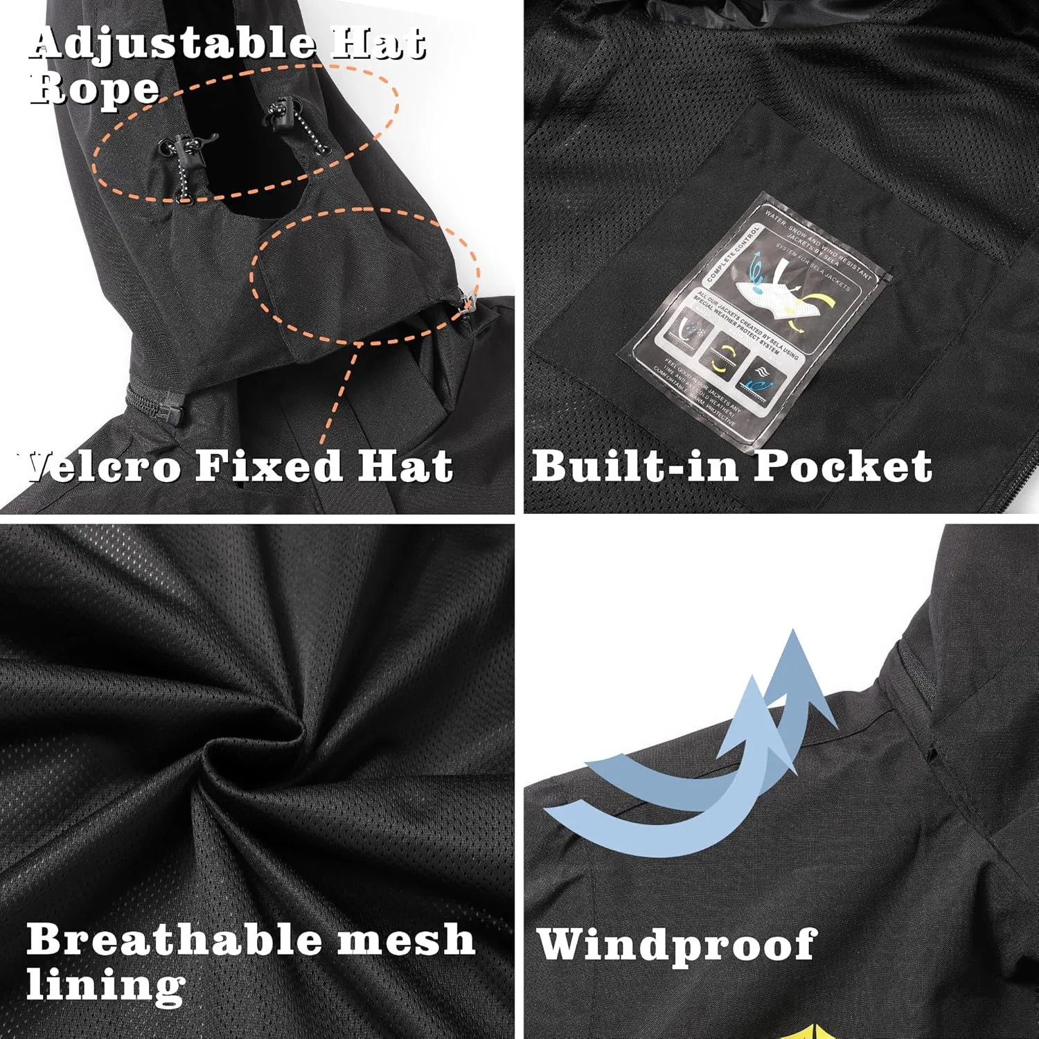GIISAM Rain Jacket for Women, Women's Waterproof Lightweight Rain Jackets Packable Raincoat Windbreaker Coat with Hood