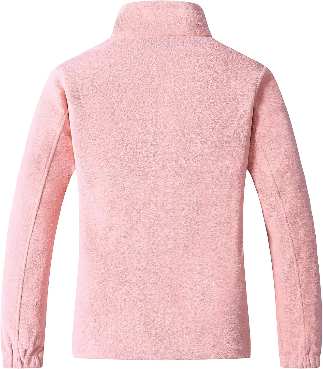 GIMECEN Women's Lightweight Full Zip Soft Polar Fleece Jacket Outdoor Recreation Coat With Zipper Pockets