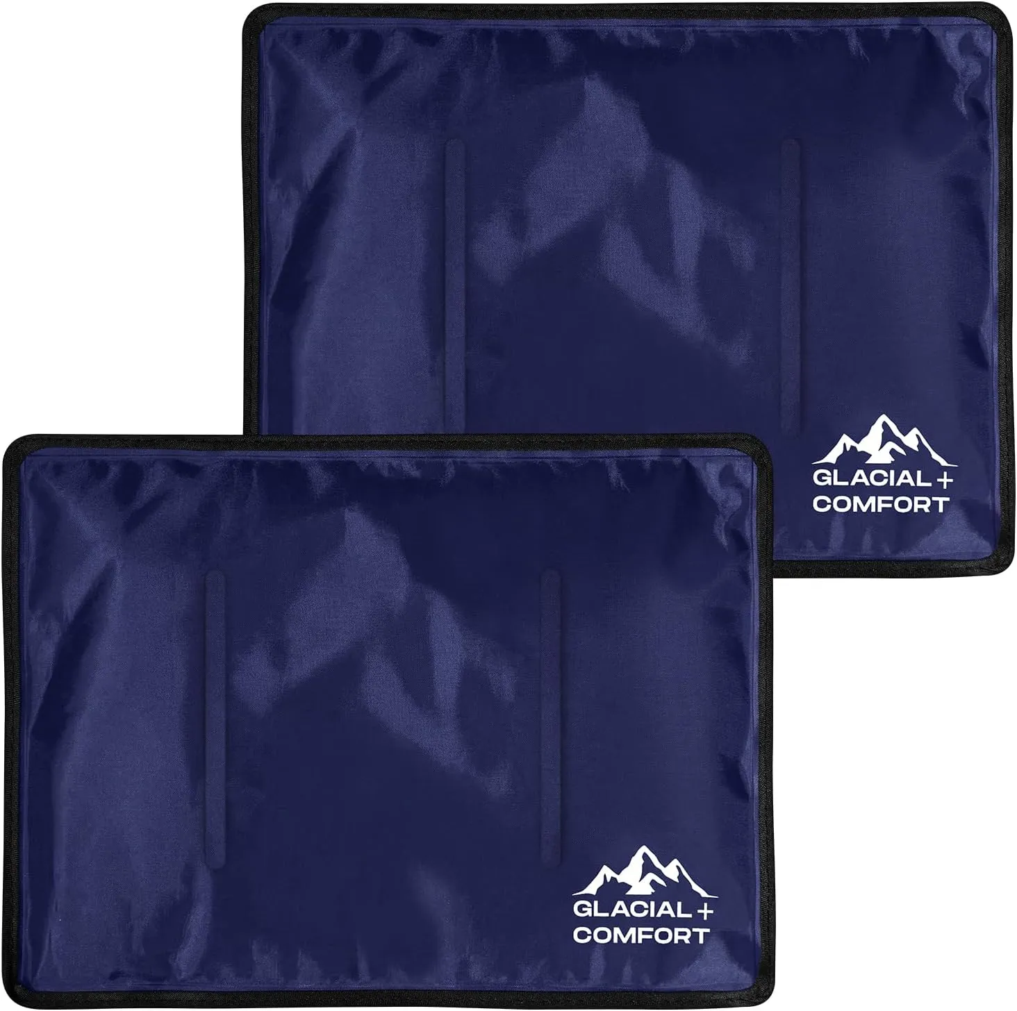 Glacial Comfort Gel Ice Pack for Back Pain - (15" x 11") Reusable Cold Pads for Hip, Knee, Shoulder Injuries, Muscle Strains, Migraine & Postpartum Recovery with Flex Technology - Compression Pad.
