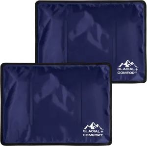 Glacial Comfort Gel Ice Pack for Back Pain - (15" x 11") Reusable Cold Pads for Hip, Knee, Shoulder Injuries, Muscle Strains, Migraine & Postpartum Recovery with Flex Technology - Compression Pad.