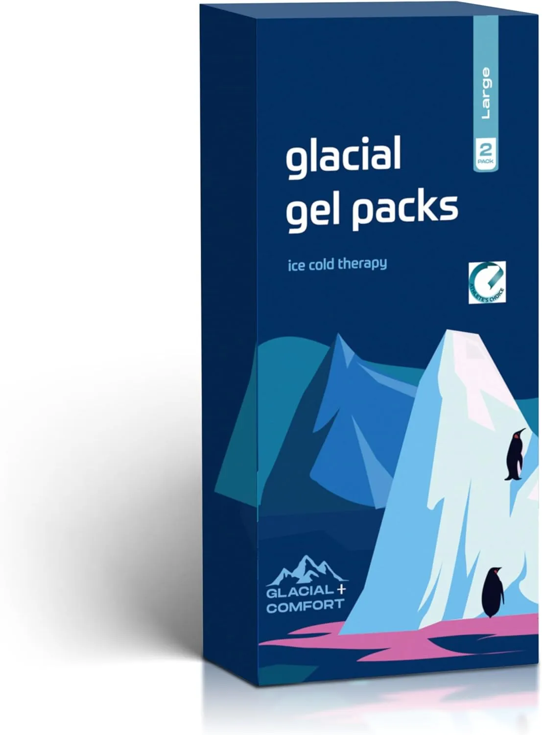 Glacial Comfort Gel Ice Pack for Back Pain - (15" x 11") Reusable Cold Pads for Hip, Knee, Shoulder Injuries, Muscle Strains, Migraine & Postpartum Recovery with Flex Technology - Compression Pad.