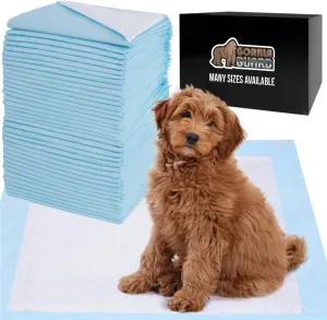 Gorilla Guard Disposable Puppy Pads, 150 Count 22x22 in, 5 Layer Pee Pads for Dogs, Absorbent Diaper Changing Pad, Dog Potty Training Supplies, Quick Dry Pet Housebreaking Essentials for Puppies