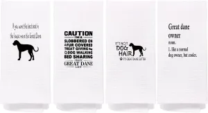 Great Dane Kitchen Towels 16x24 Set of 4, Great Dane Gifts for Women, Great Dane Mom Gifts, Great Dane Dish Towel Hand Towels, Great Dane Bathroom Kitchen Decor