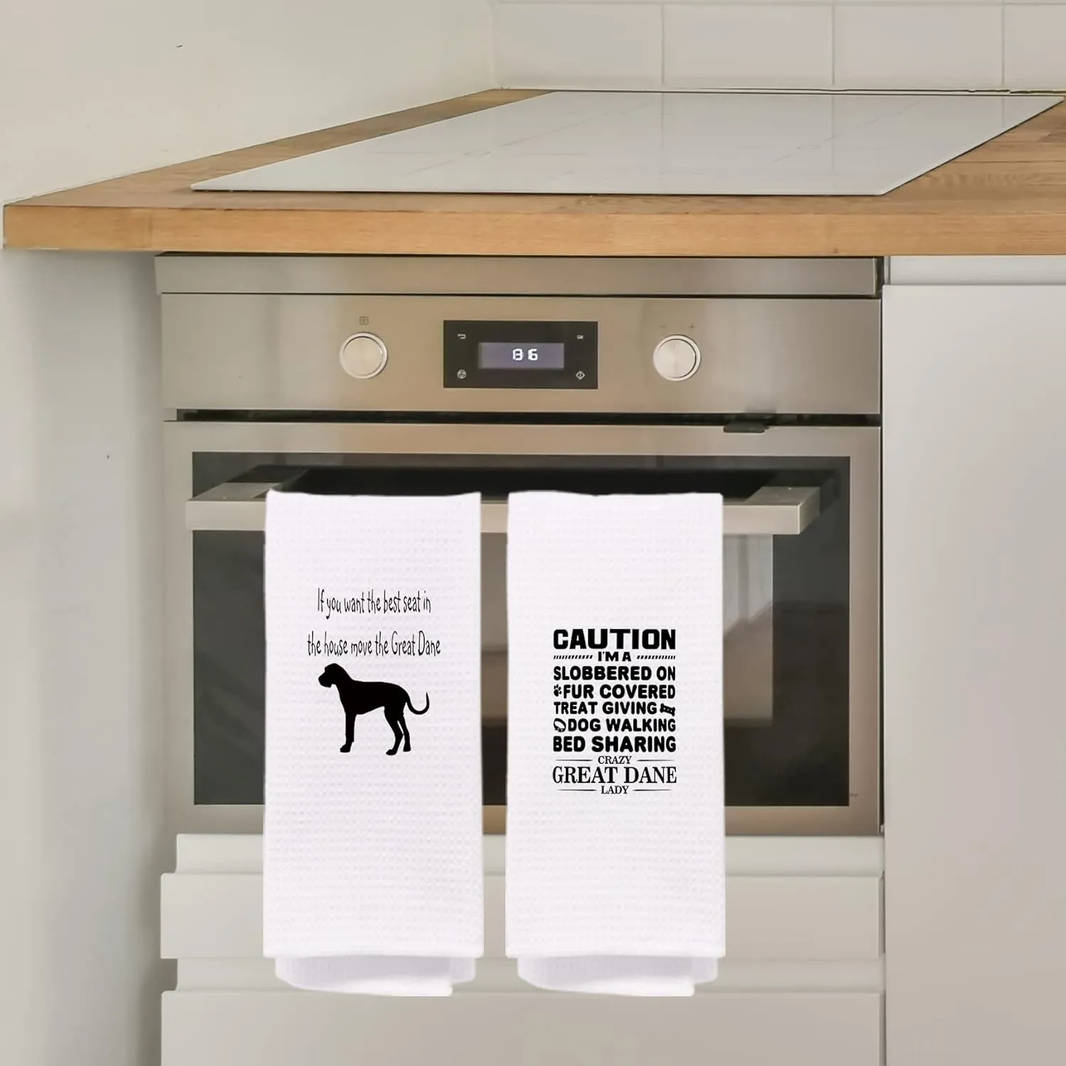 Great Dane Kitchen Towels 16x24 Set of 4, Great Dane Gifts for Women, Great Dane Mom Gifts, Great Dane Dish Towel Hand Towels, Great Dane Bathroom Kitchen Decor