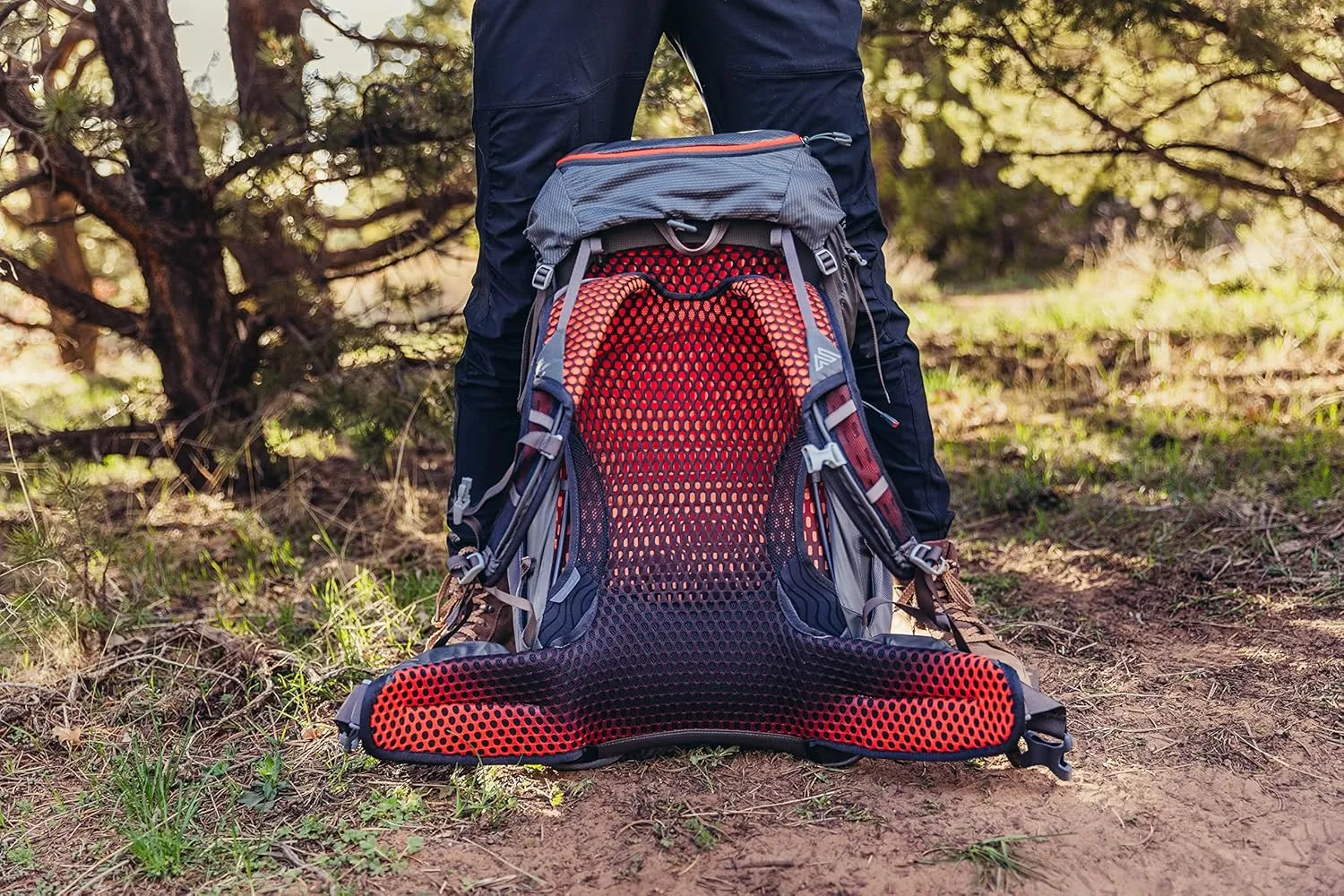Gregory Facet 55L Women's Ultralight Backpacking Pack with Freefloat Suspension, Aluminum Frame, Ventilated Backpanel, Small, Sunset Grey