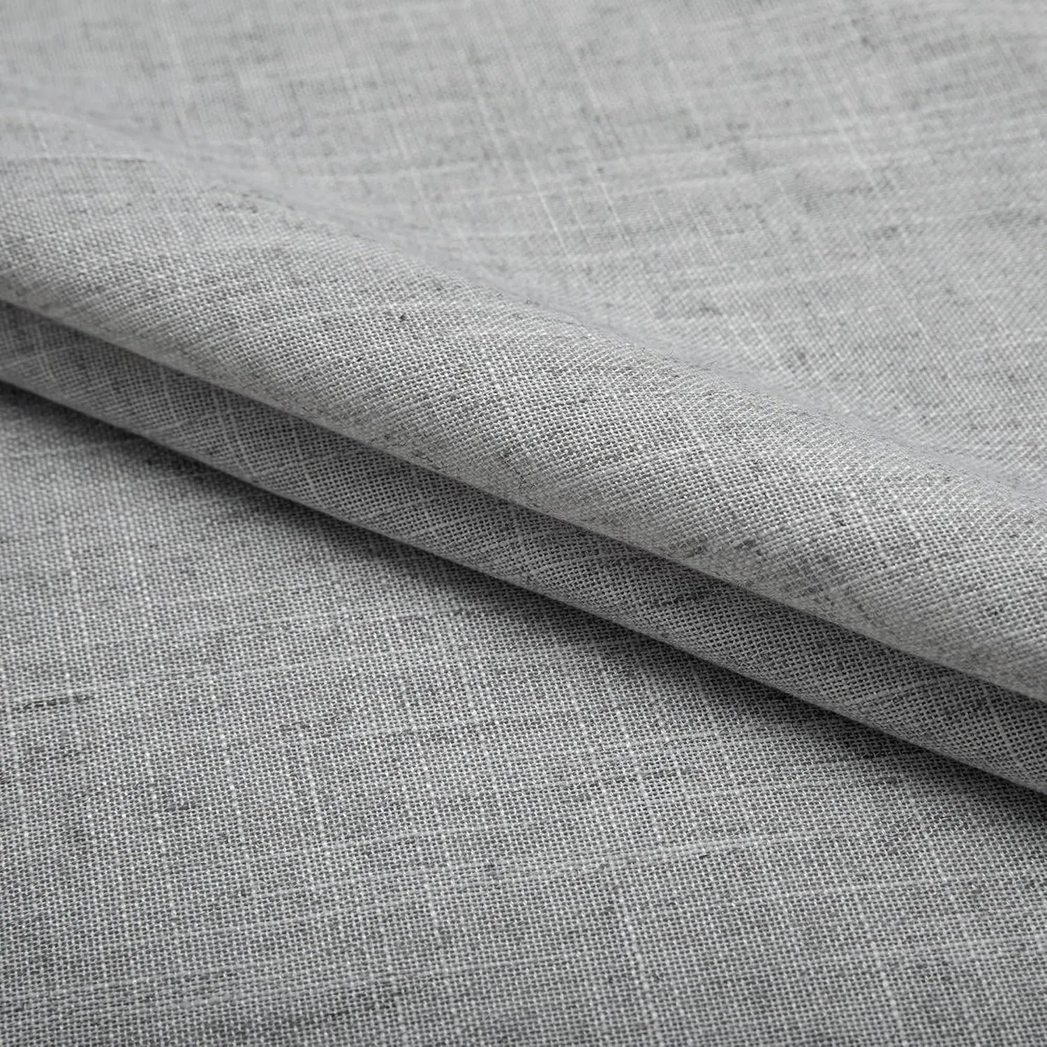 Grey Curtains 108 Inches Long Set of 2 Panels Grommet Unique Light Filtering Semi Sheer Office Curtains for Men Living Room Bedroom Gray 52x108 Inch Length