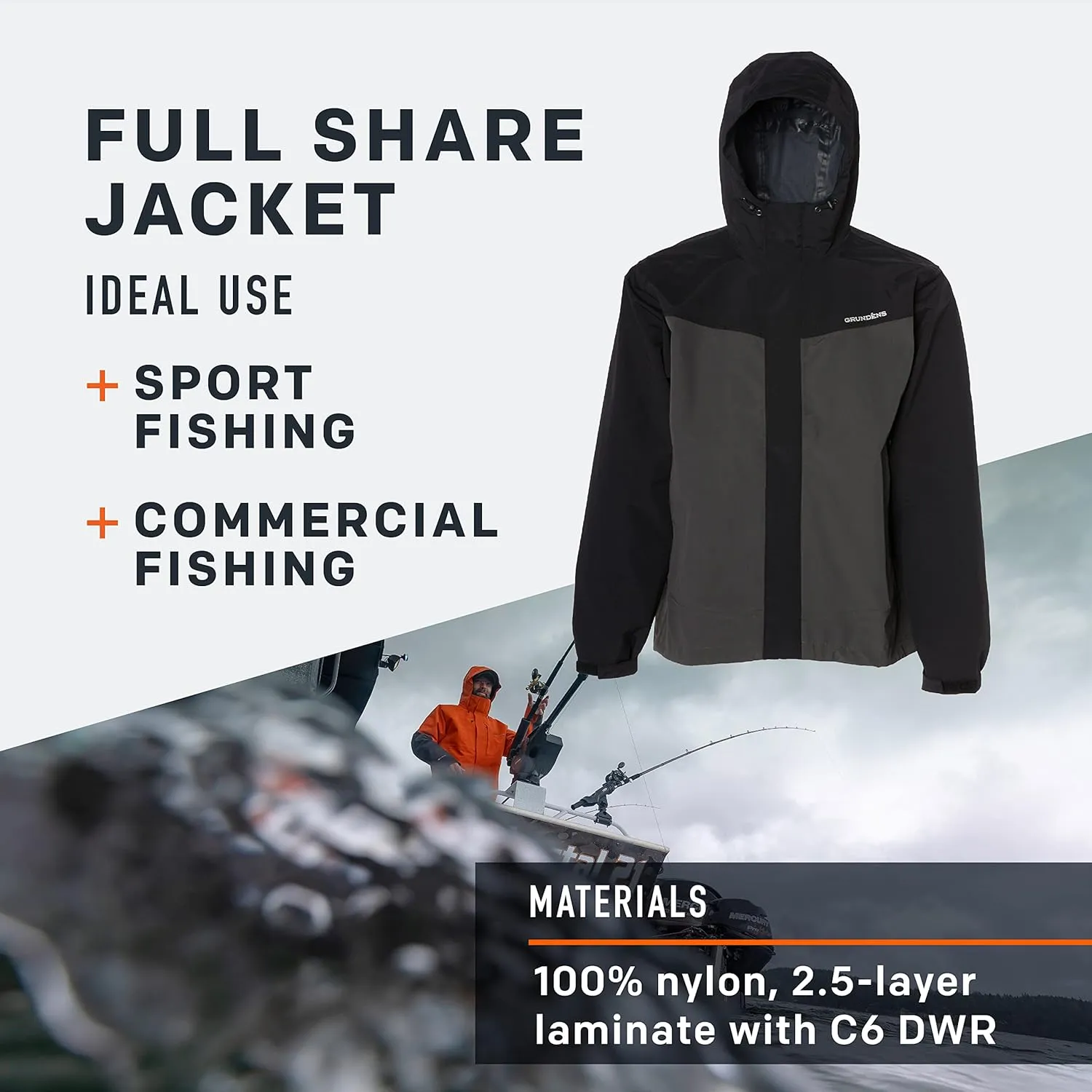 Grundéns Men’s Full Share Jacket | Waterproof, Breathable