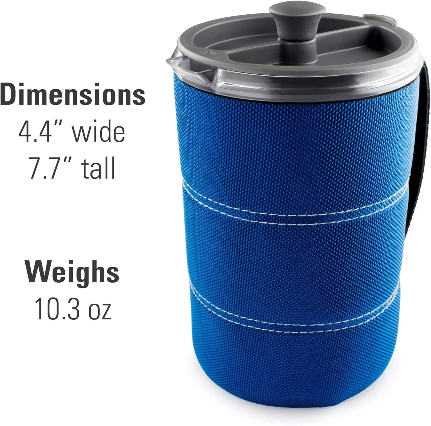 GSI Outdoors, 30 Fl Oz JavaPress, French Press Coffee Maker for Camping and Travel, Blue