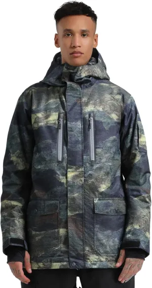 GSOU SNOW Men's Ski Jacket Snowboard Snow Coat Waterproof Windproof Insulated Winter Mountain Outdoor Sports Hooded Warm
