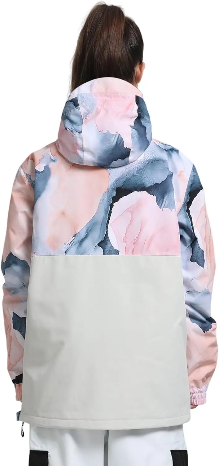 GSOU SNOW Women Ski Jacket Snow Coat Waterproof Windproof Snowboarding Jacket Coat Insulated Warm Winter