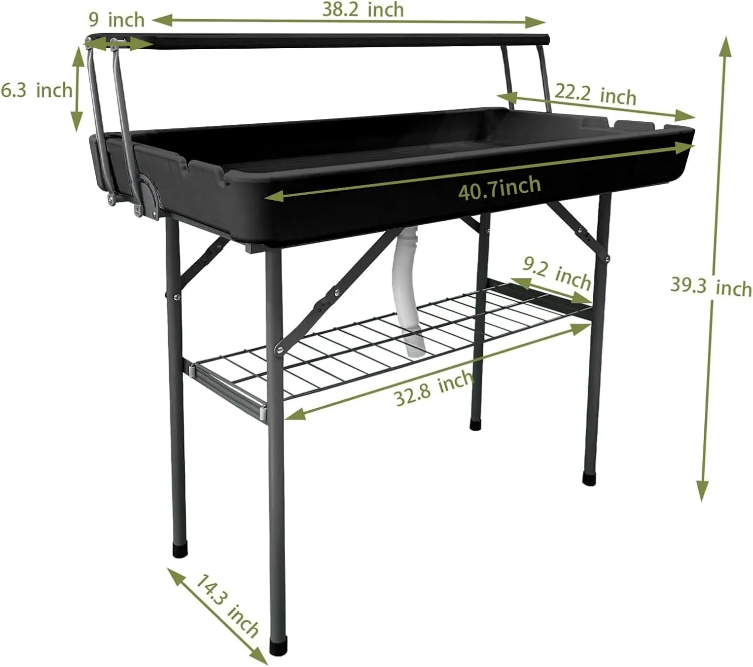 GUAGUA Ice Cooler Table - Portable Bar Table for Events Outdoor Cooler Stand with Drain for Parties Drink Foldable Picnic Table Party