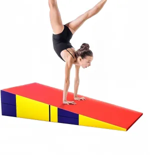 Gymnastics Inclined Mat,foldable Wedge Tumbling Mat Surface Non-slip,tear-resistant,for Gymnastics, Dance, Martial Arts Stretching Training Exercises