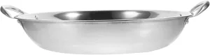 Happyyami Double Handle Stainless Steel Wok for Outdoor Cooking Non-Stick Pot High Temperature Tolerance for Seafood and Hot Pot Lightweight Kitchen Utensil for Camping and Home