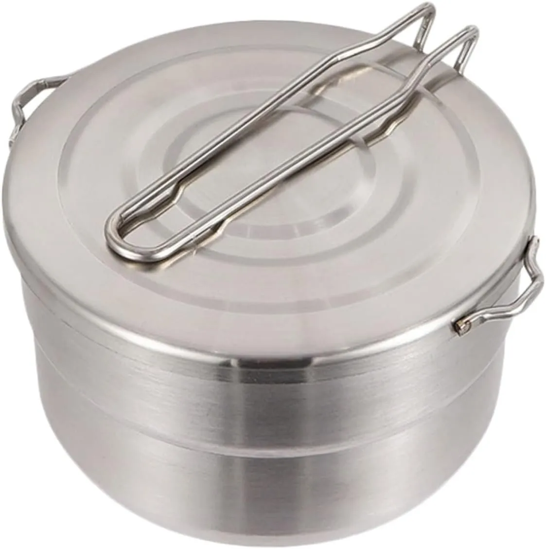 Happyyami Stainless Steel Outdoor Cooking Pot Portable Backpacking Cookware for Camping Hiking and Picnics Design with Smooth Surface Lightweight and Durable