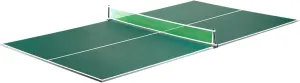 Hathaway 9 ft Quick Set Table Tennis Conversion Top – Regulation Sized, Foldable, Durable Engineered Surface, Protection Pads – Indoor Ping Pong Table Topper for Pool Table w/Net & Posts – Green