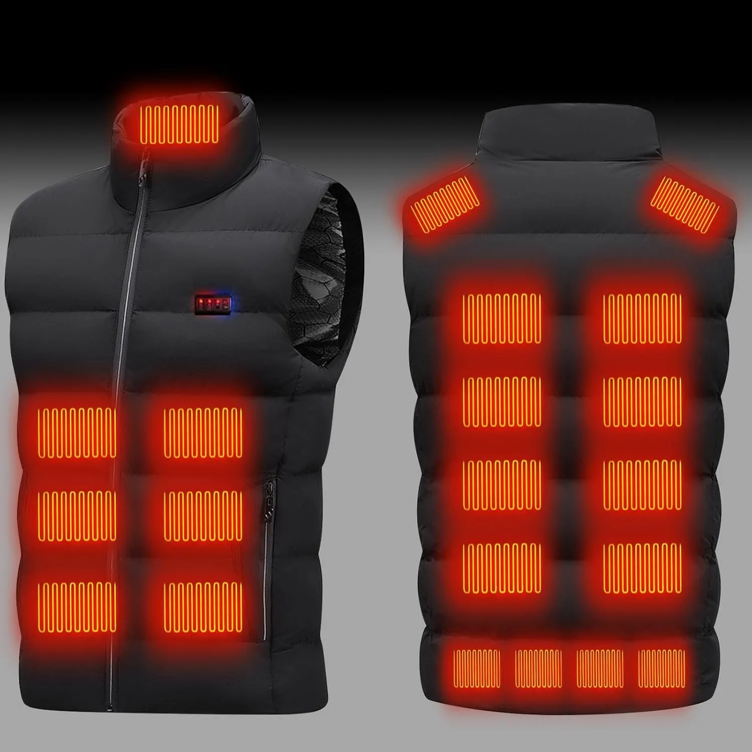 Heated Vest For Men Winter Outdoor Windproof Jackets Soft Shell Electric Heating Coat Smart Heated Vest (No Battery)