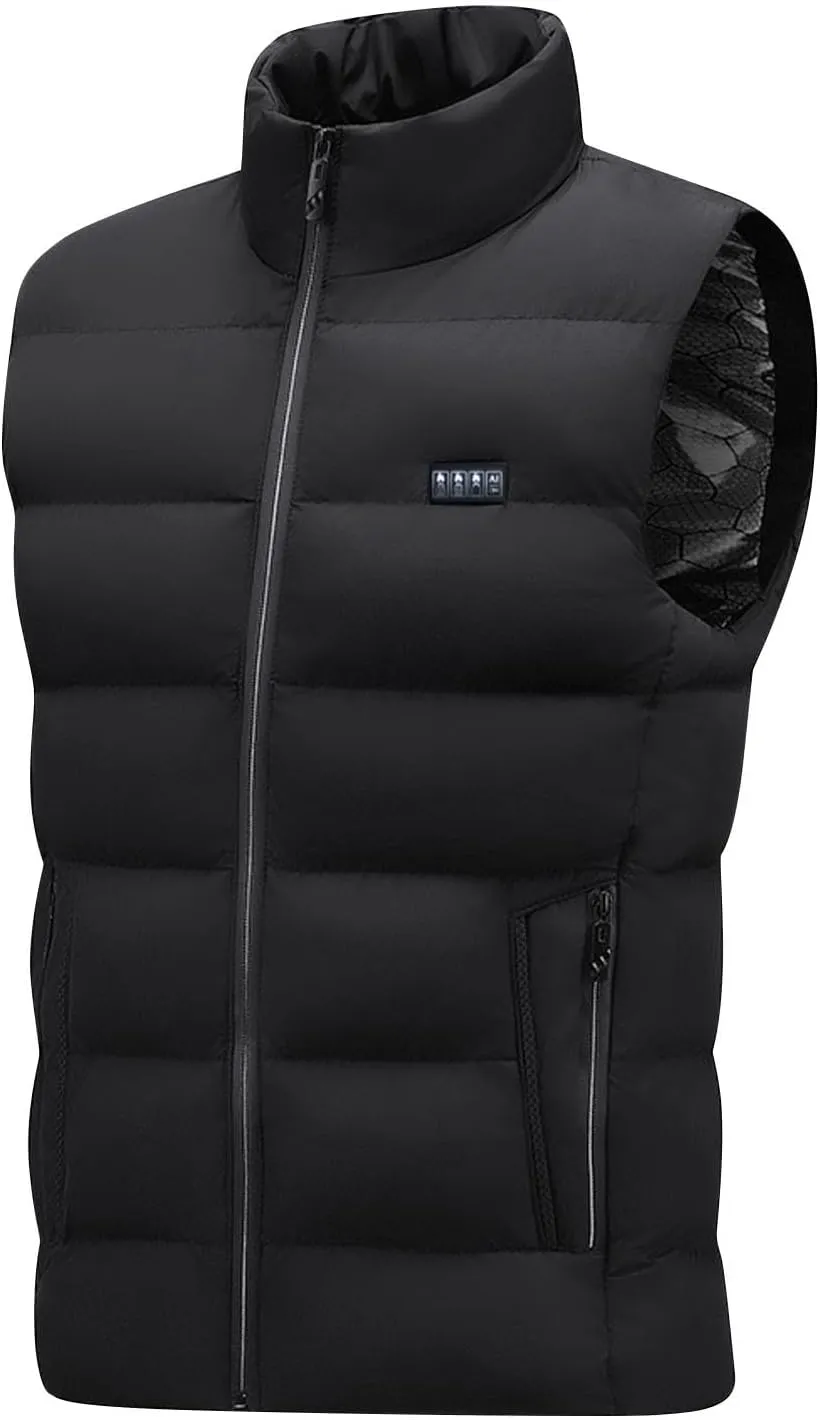 Heated Vest For Men Winter Outdoor Windproof Jackets Soft Shell Electric Heating Coat Smart Heated Vest (No Battery)