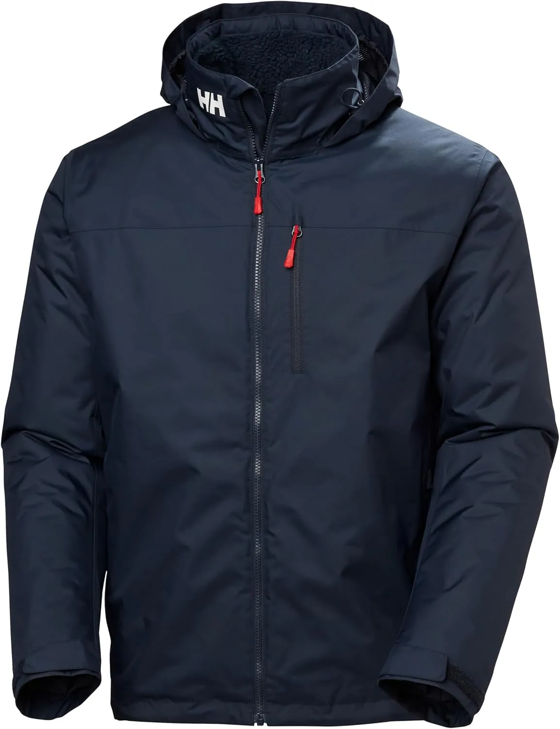 Helly-Hansen Crew Hooded Midlayer 2.0 Waterproof Jackets for Men with Insulated Windproof Sailing Fabric and Packable Hood