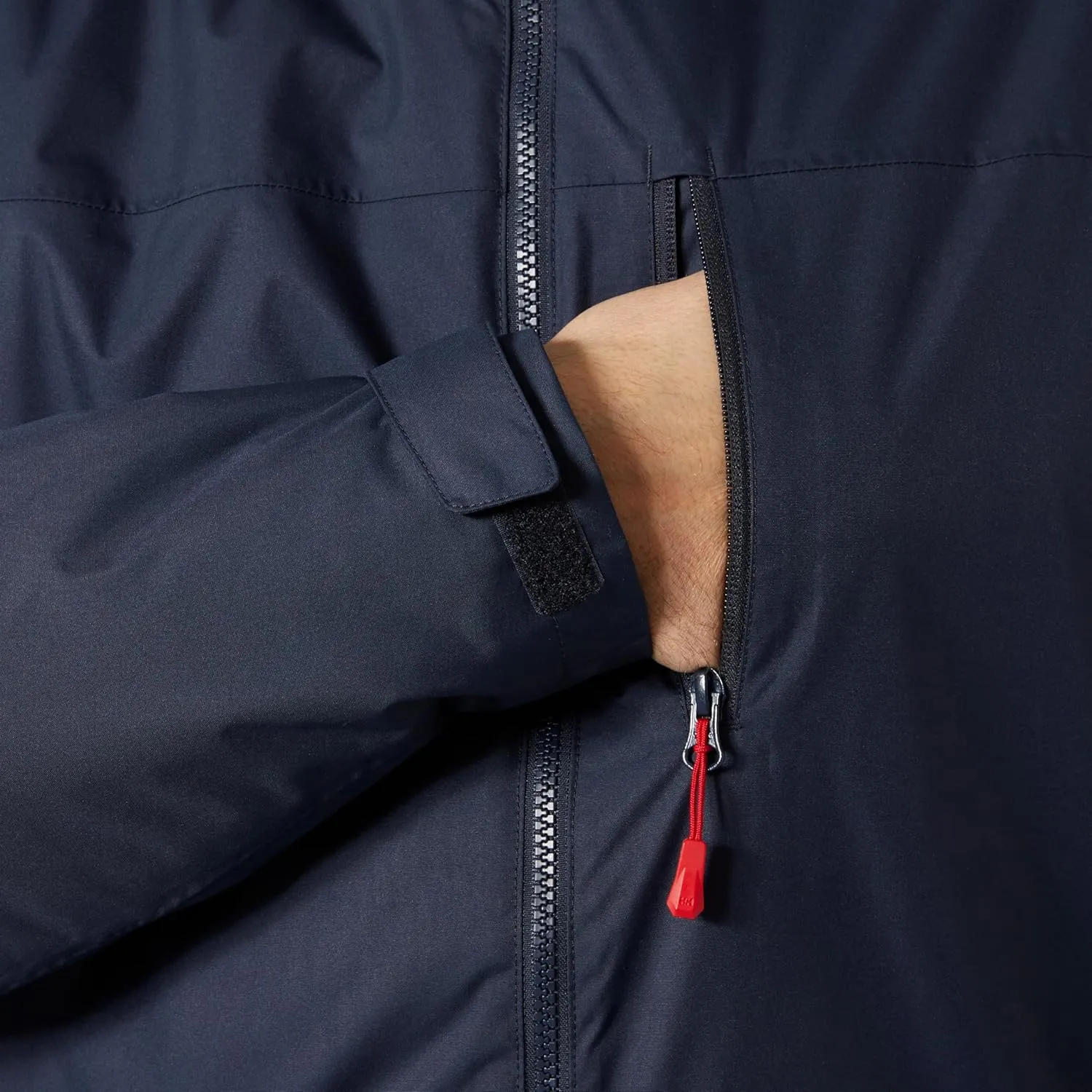 Helly-Hansen Crew Hooded Midlayer 2.0 Waterproof Jackets for Men with Insulated Windproof Sailing Fabric and Packable Hood