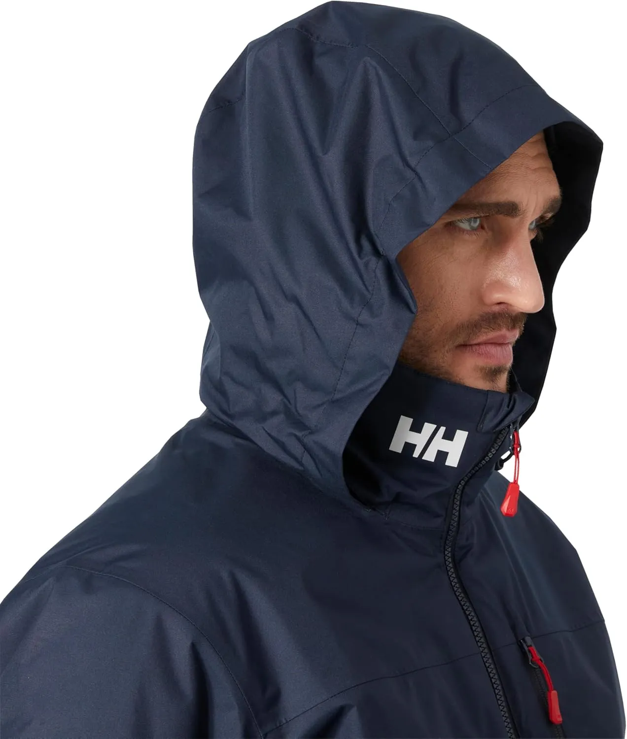 Helly-Hansen Crew Hooded Midlayer 2.0 Waterproof Jackets for Men with Insulated Windproof Sailing Fabric and Packable Hood