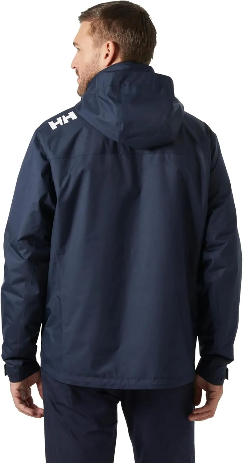 Helly-Hansen Crew Hooded Midlayer 2.0 Waterproof Jackets for Men with Insulated Windproof Sailing Fabric and Packable Hood