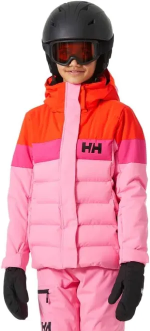 Helly-Hansen Jr Diamond Jacket - Waterproof, Insulated Junior Unisex Winter Coat, Breathable & Durable Youth Outerwear, 068 Sugar Pink - 14